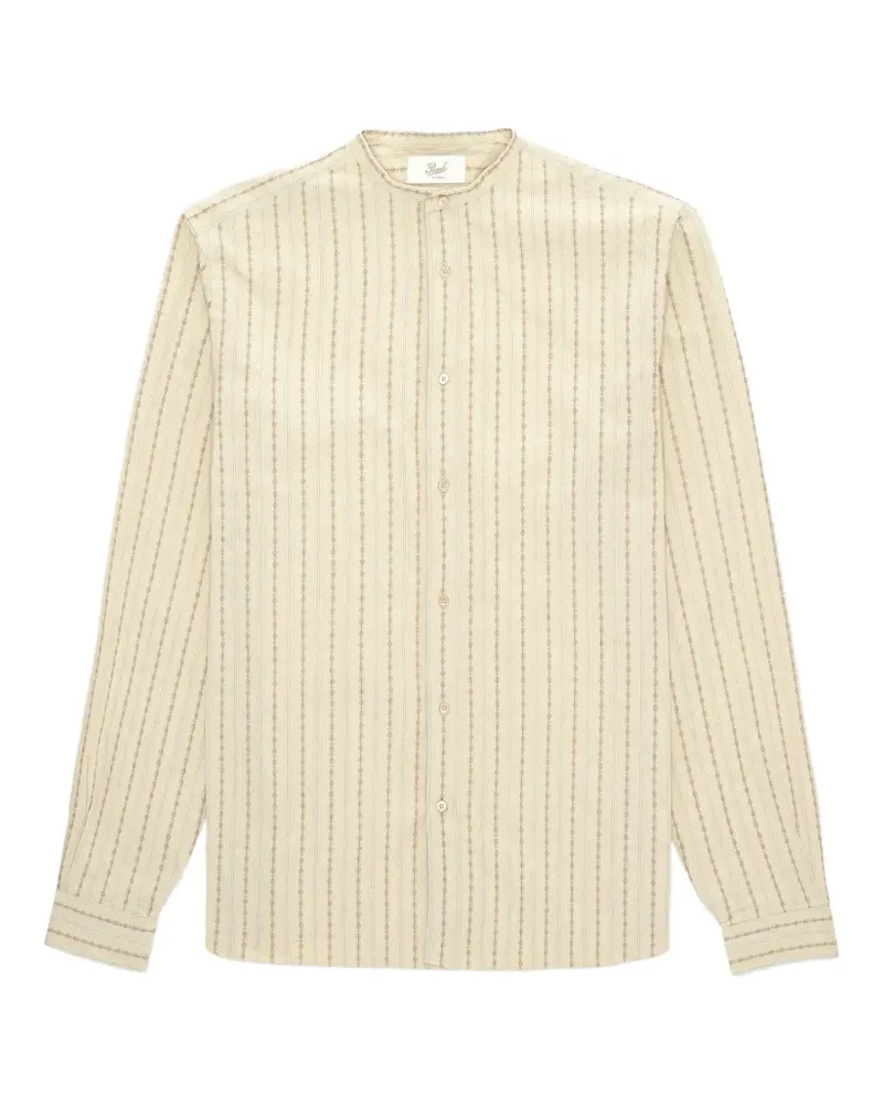 Fortela Prequel stand-up collar striped shirt - Nude Nude