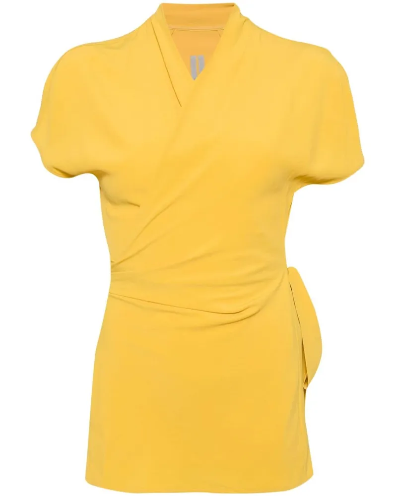 Rick Owens Laura Kreppbluse - Gelb Gelb