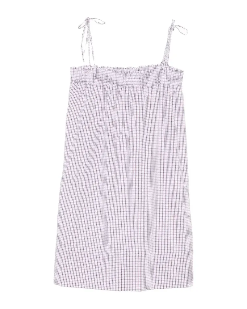 A.P.C. checked mini dress - Weiß Weiß