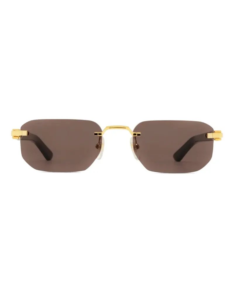 Cartier Sonnenbrille mit eckigem Gestell - Gold Gold