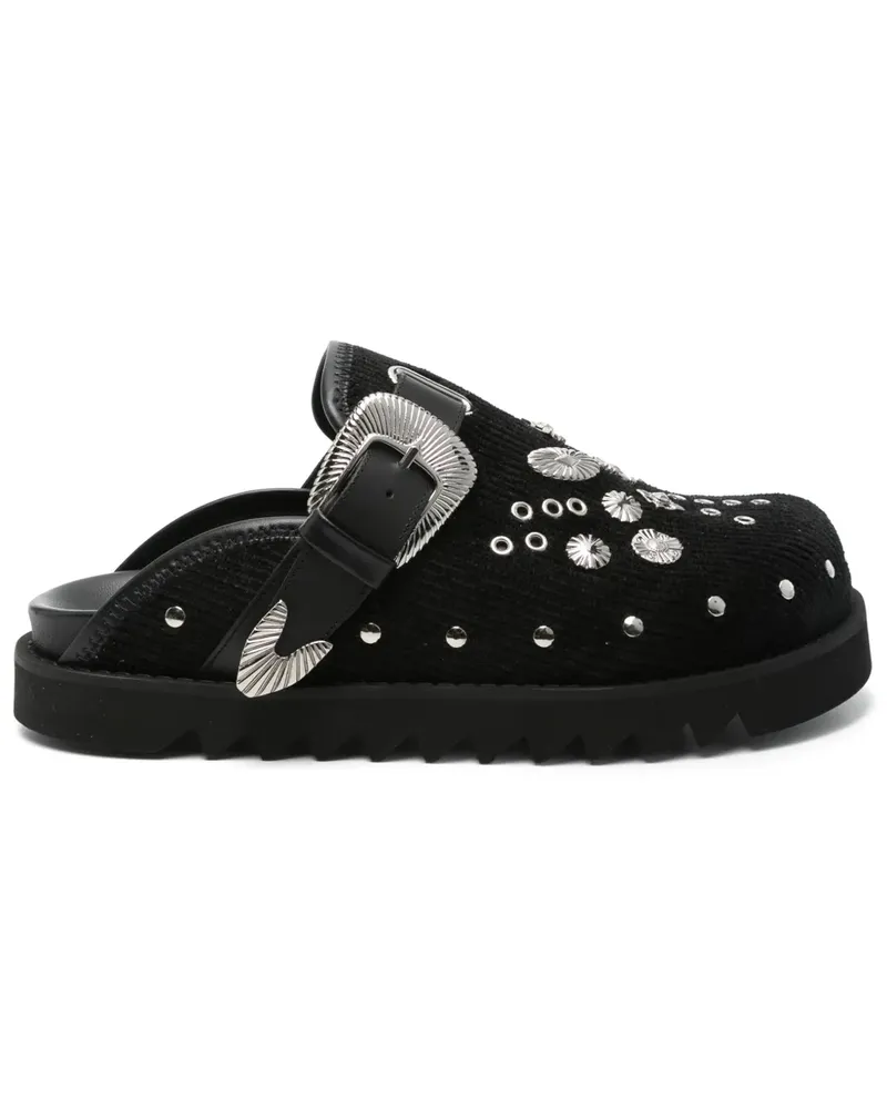Toga Eyelet Metal Sabot Loafer - Schwarz Schwarz