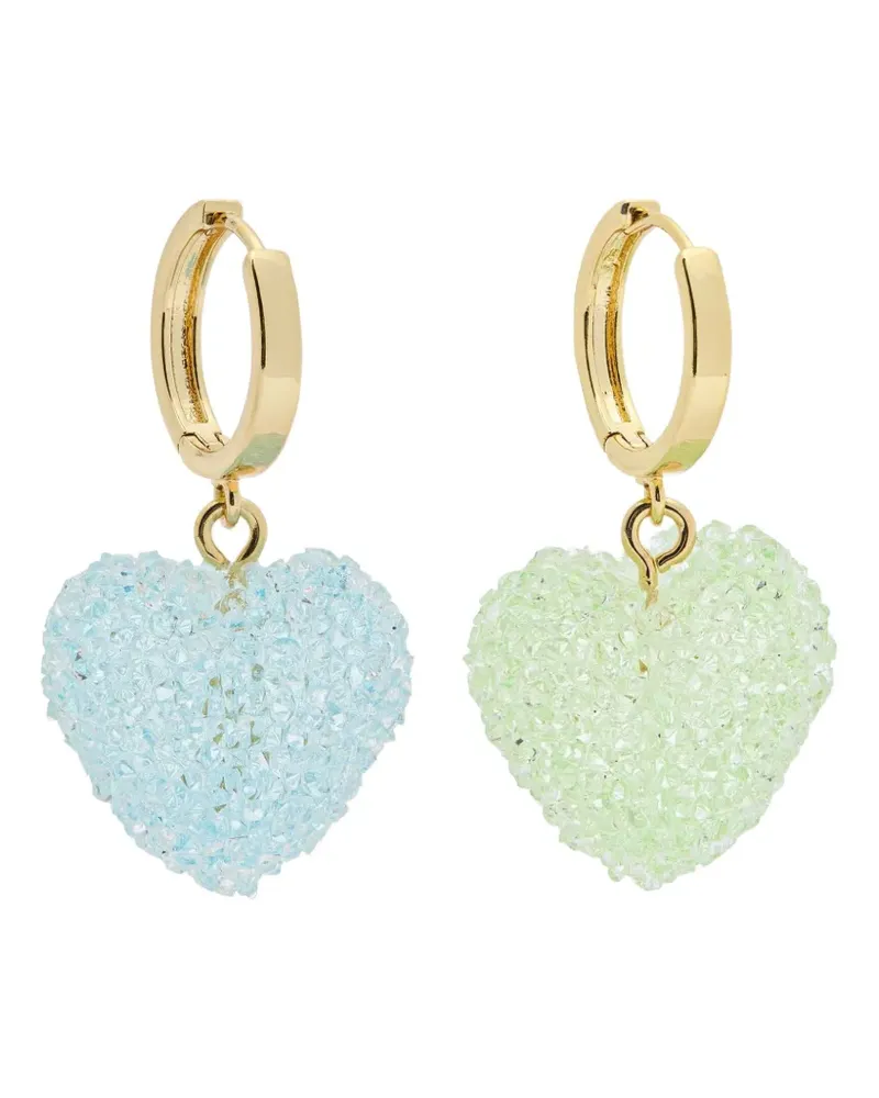 CRYSTAL HAZE Jelly heart earrings - Gold Gold