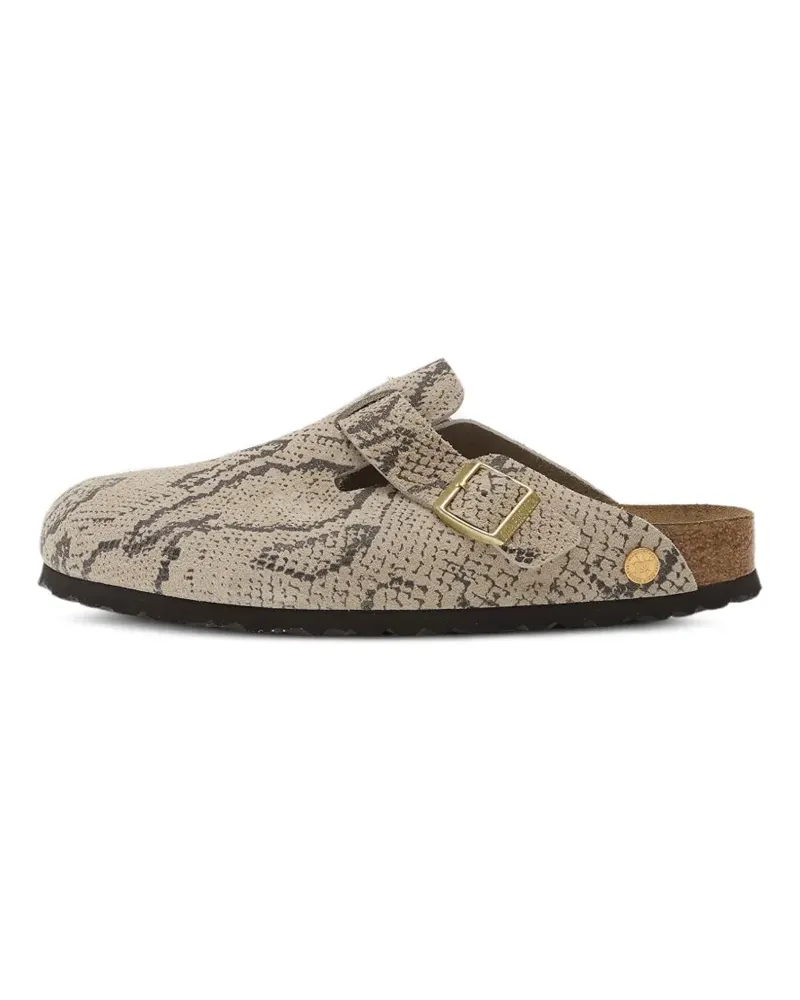 Birkenstock Boston snake-print clogs - Nude Nude