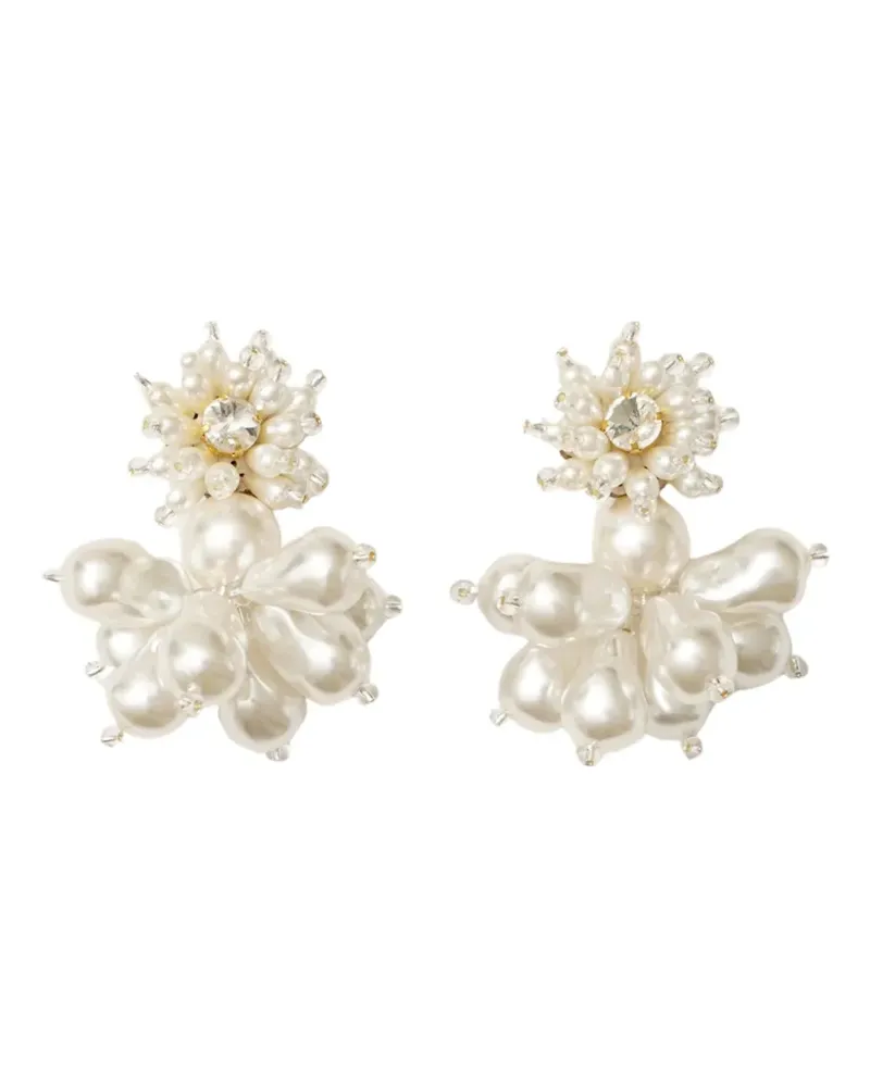 Vanina Ohrstecker mit Kristallen - Weiß Weiß