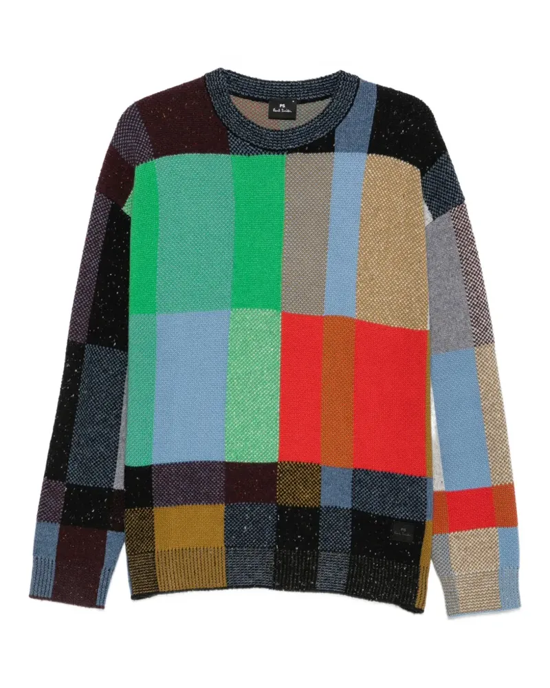 Paul Smith Pullover mit Patchwork-Muster - Grün Grün