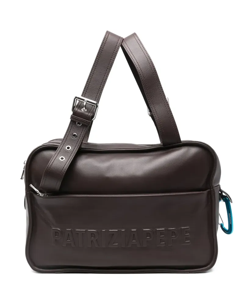 Patrizia Pepe Schultertasche mit Logo-Prägung - Braun Braun