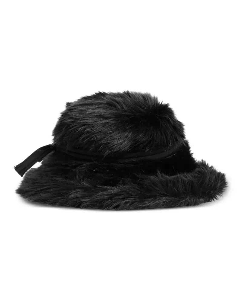 Junya Watanabe Mütze aus Faux Fur - Schwarz Schwarz