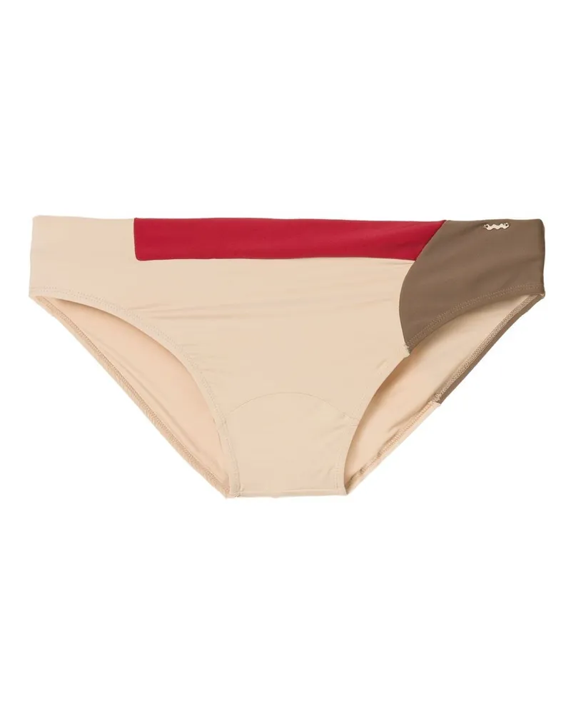 Amir Slama Badehose in Colour-Block-Optik - Braun Braun