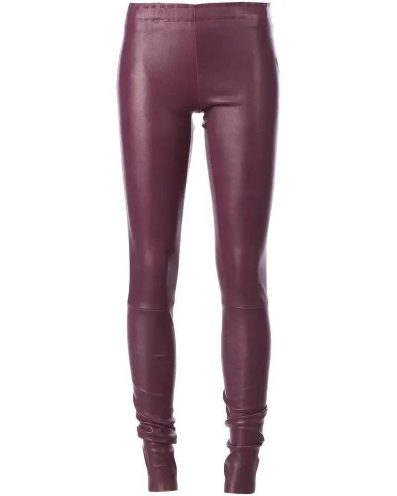 Stouls leather slim trousers - Rosa Rosa