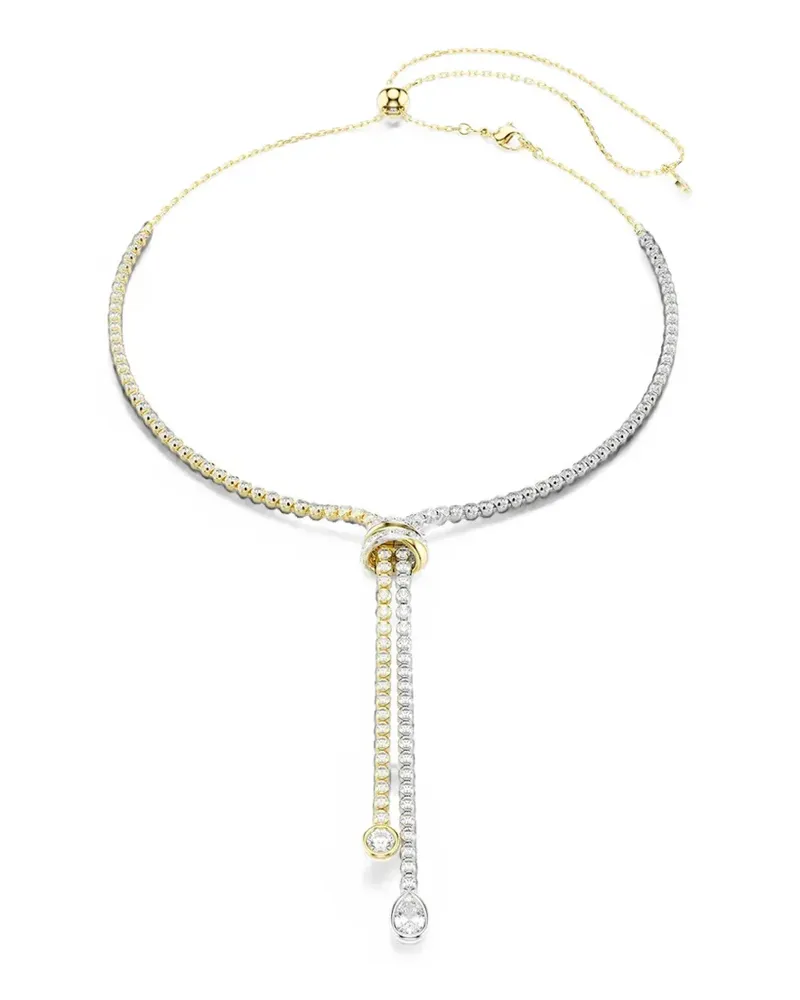 Swarovski Y Hyperbola Halskette mit Kristallen - Gold Gold