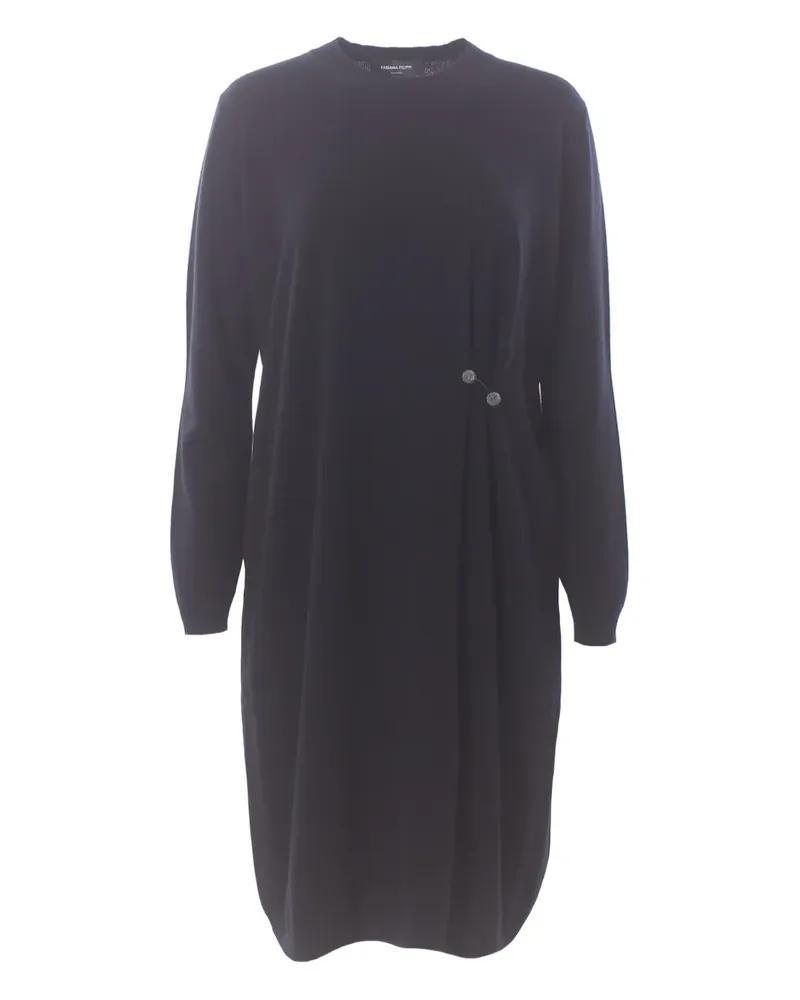 Fabiana Filippi pin-detail wool mini dress - Schwarz Schwarz