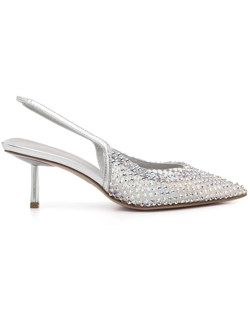 Le Silla Verzierte Slingback-Pumps 70mm - Grau Grau
