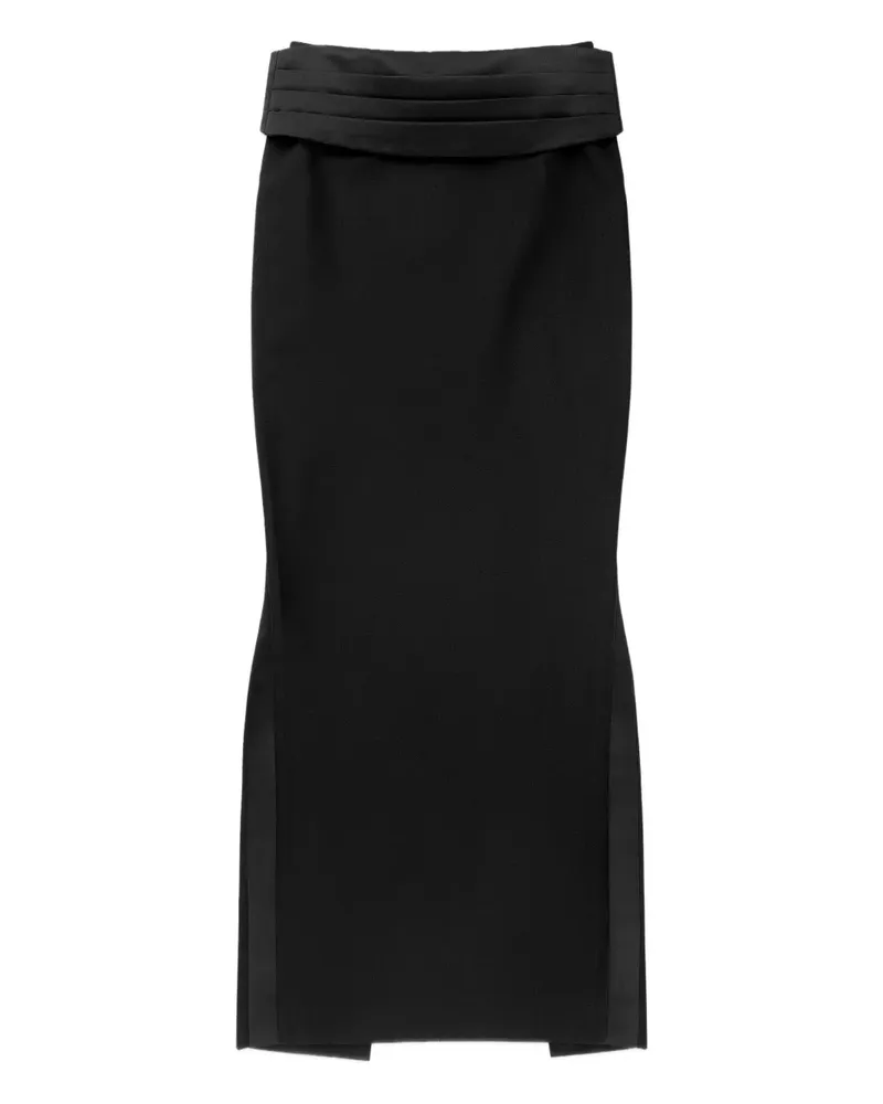Area column maxi skirt - Schwarz Schwarz