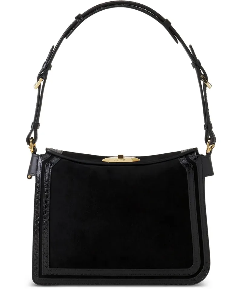 Lanvin Suede Trim Shoulder Bag - Schwarz Schwarz
