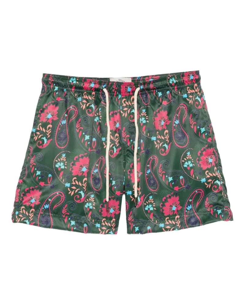 PENINSULA paisley-print drawstring swim shorts - Grün Grün