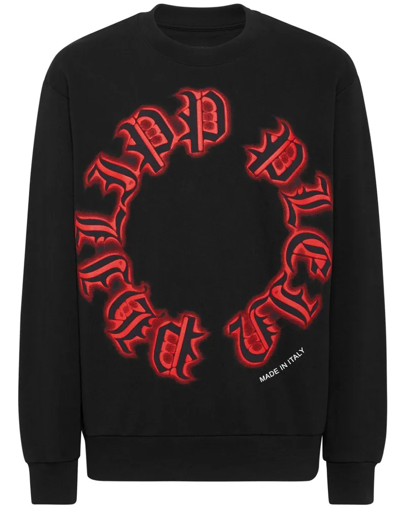 Philipp Plein Sweatshirt mit Logo-Print Schwarz