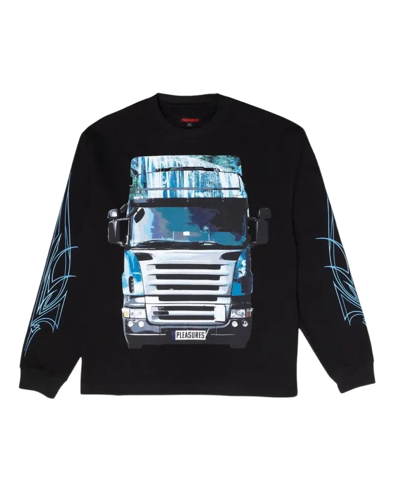 PLEASURES digital-print long-sleeve sweatshirt - Schwarz Schwarz