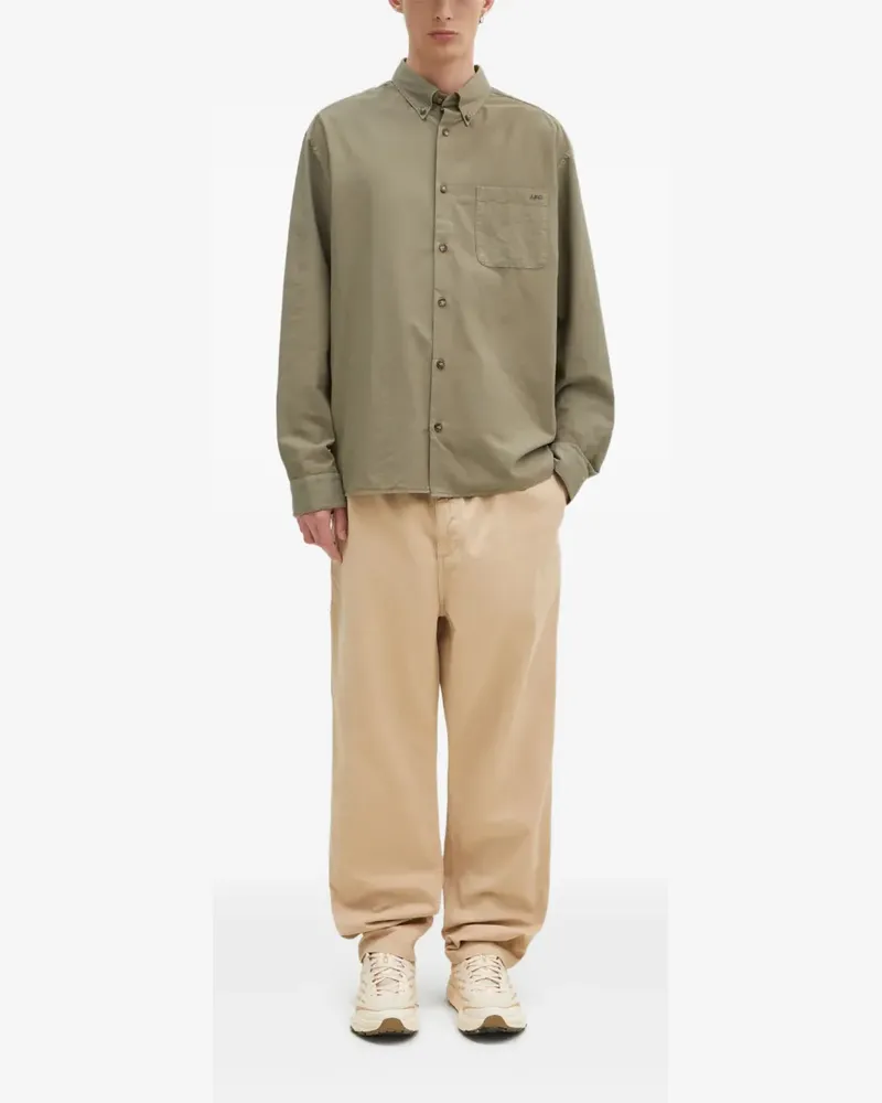 A.P.C. Mateo Hemd mit Logo-Stickerei - Grün Grün