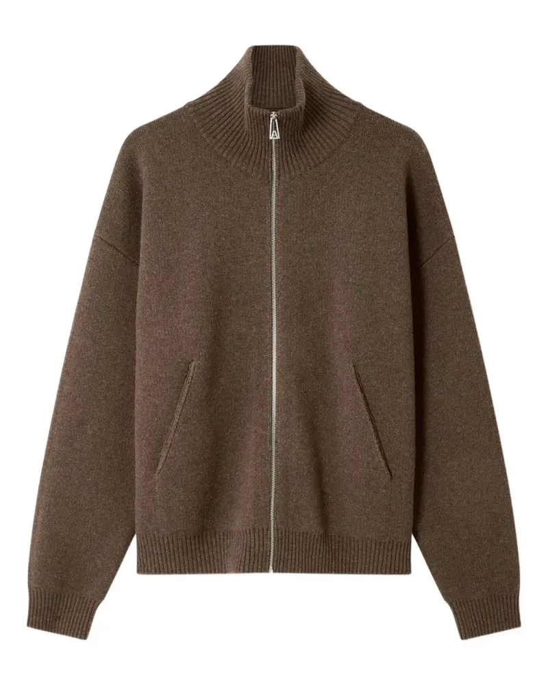 Axel Arigato Core Cardigan mit Stehkragen - Braun Braun