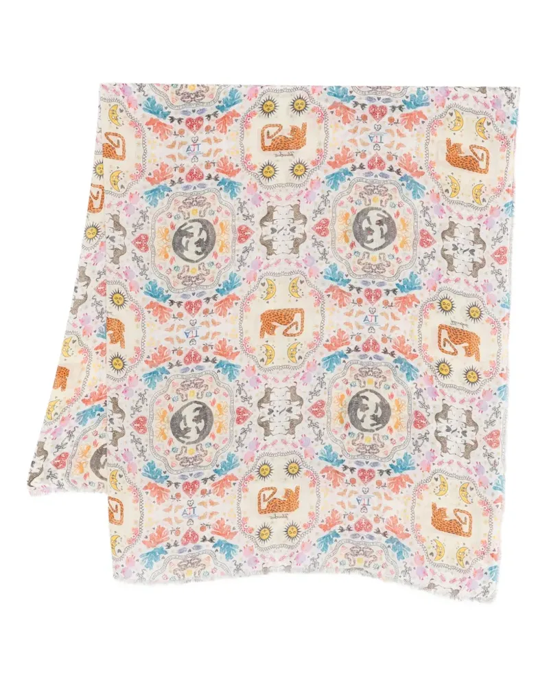 Faliero Sarti Gemusterter Schal - Nude Nude