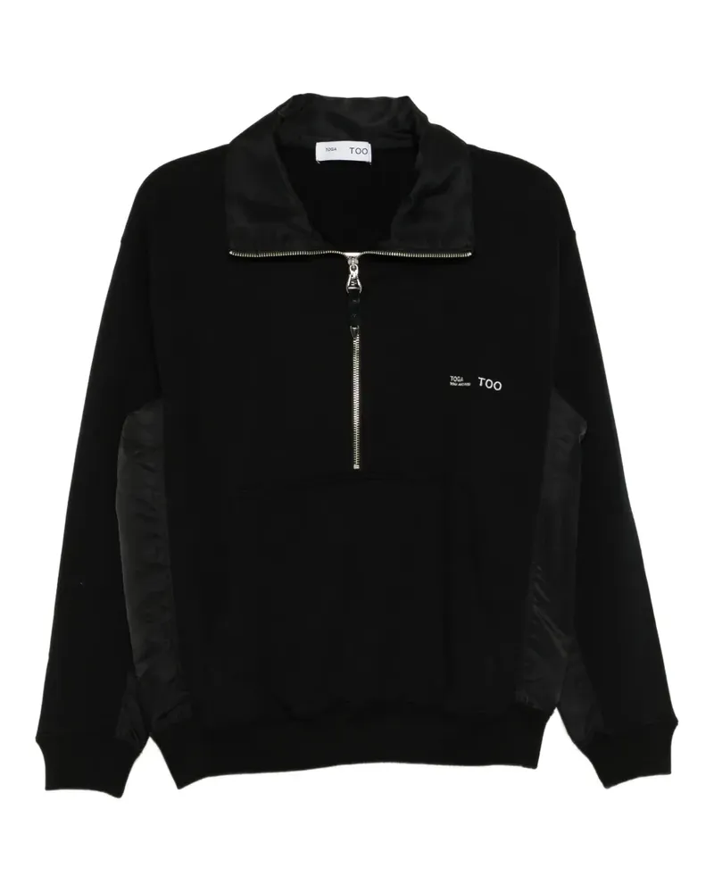 Toga Pullover mit kurzem Reißverschluss - Schwarz Schwarz