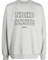 Izzue Sweatshirt mit Logo-Stickerei Grau