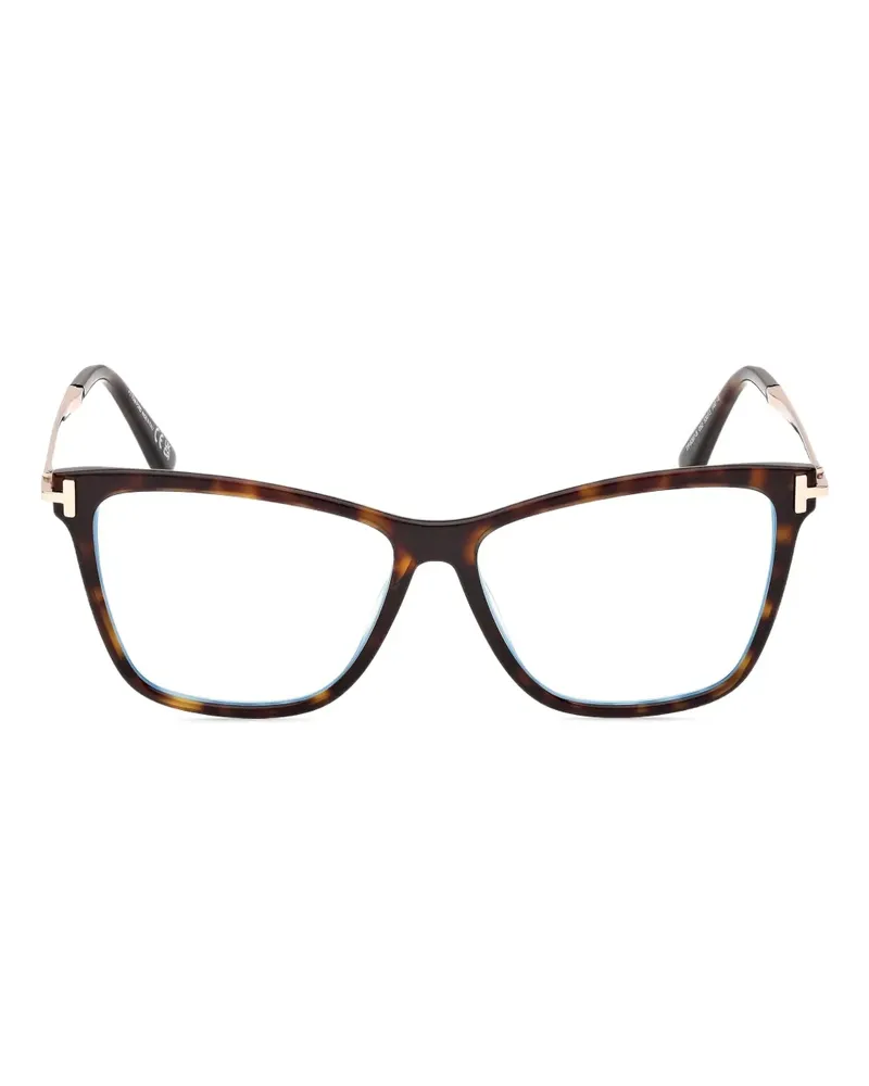 Tom Ford Brille im Cat-Eye-Design - Braun Braun