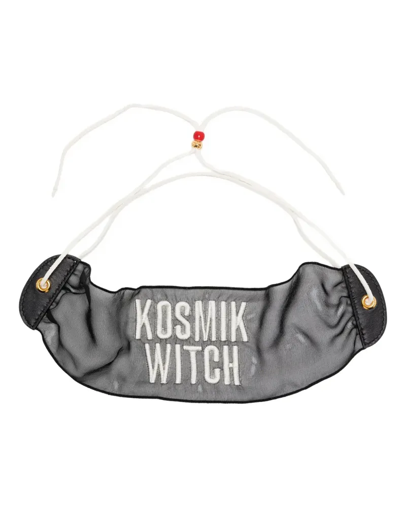Undercover logo-embroidered necklace - Schwarz Schwarz