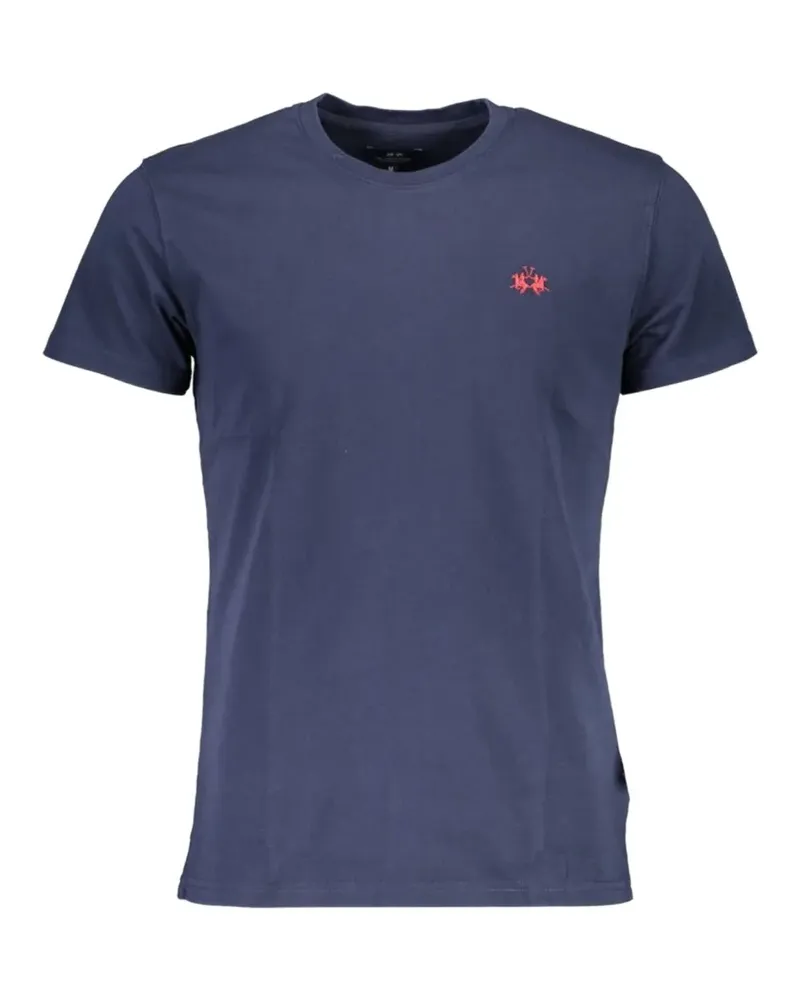 La Martina logo-embroidered t-shirt - Blau Blau