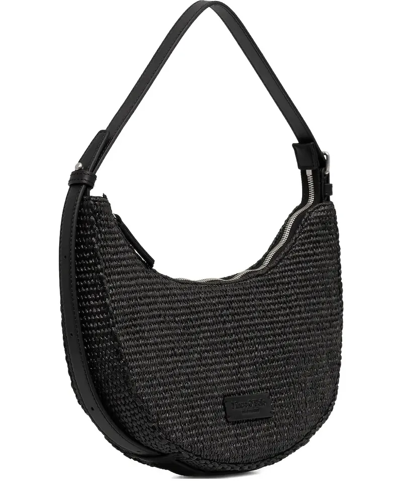 Marc O'Polo Schultertasche mit Logo-Patch - Schwarz Schwarz