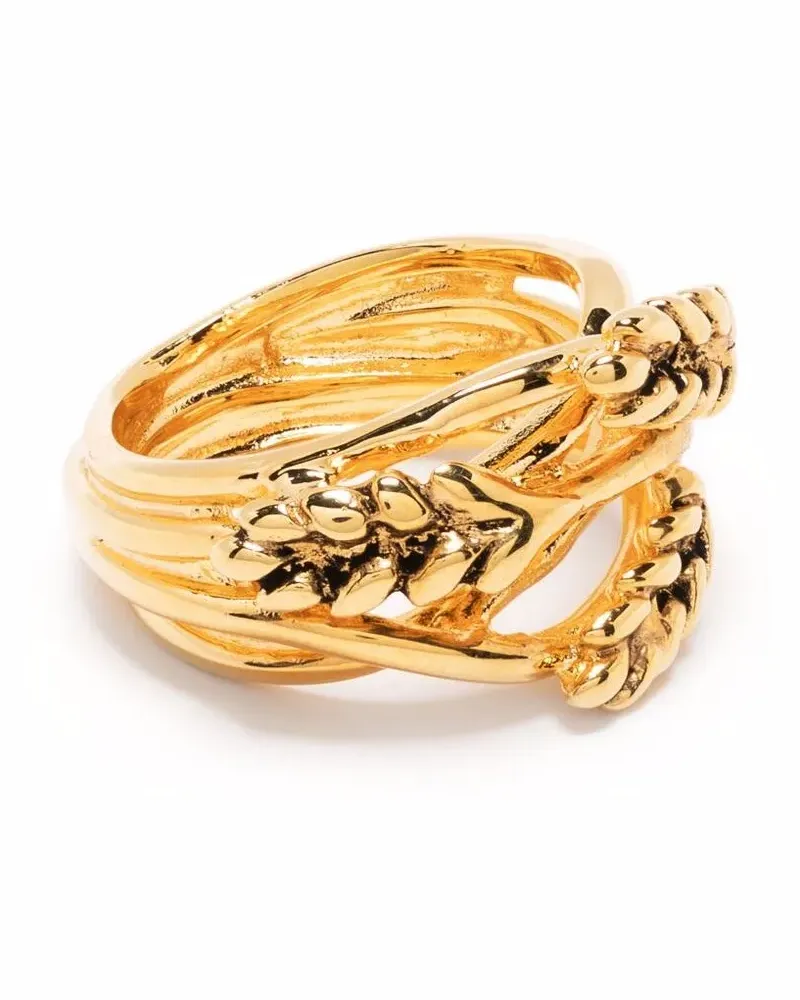 Aurélie Bidermann Ring mit Weizen-Detail - Gold Gold