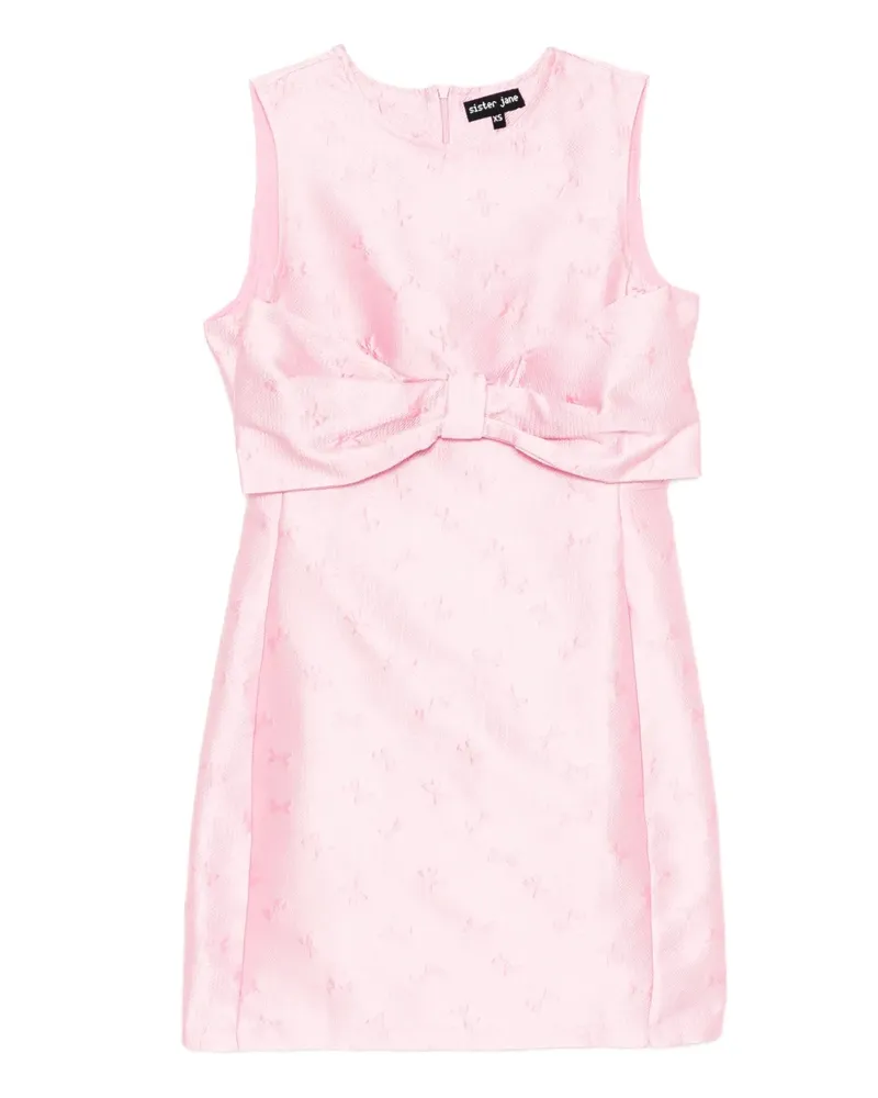 Sister Jane Gali Jacquard-Minikleid mit Schleife - Rosa Rosa