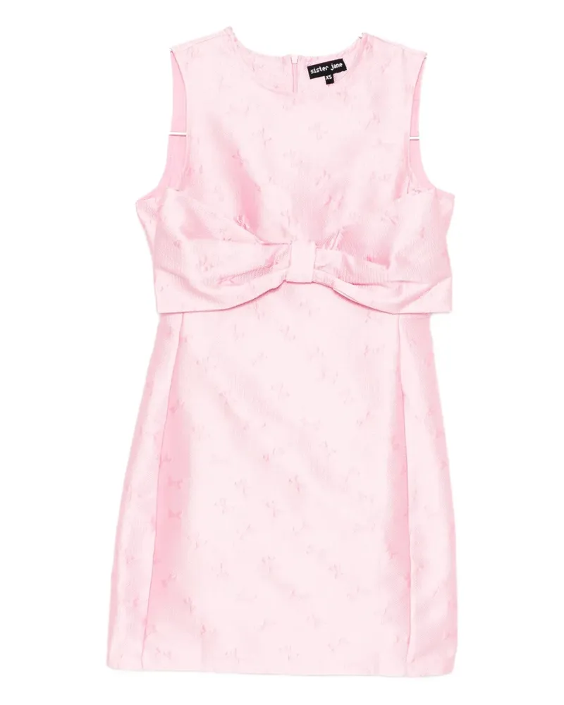 Sister Jane gali bow jacquard mini dress - Rosa Rosa