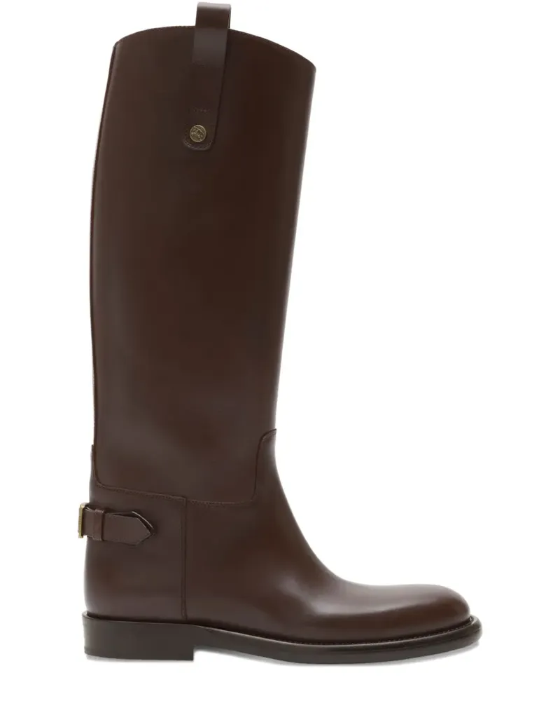 Burberry Cavalier Stiefel mit Ritteremblem - Braun Braun