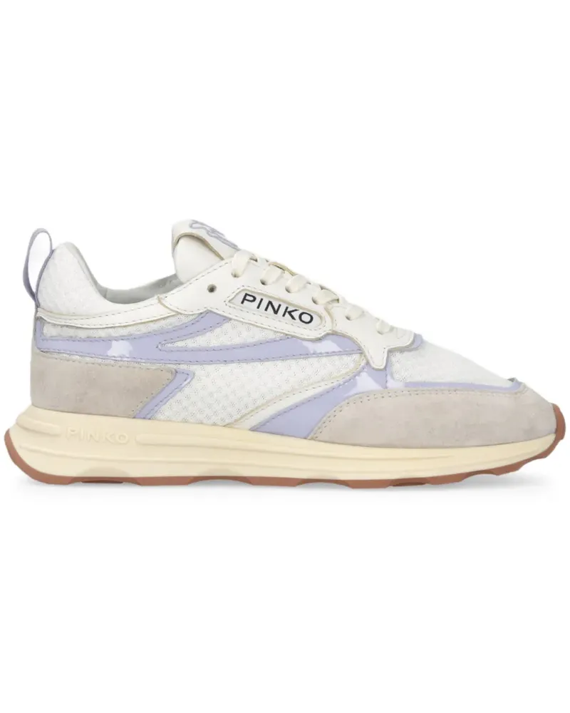 Pinko Sneakers mit Kontrasteinsätzen - Weiß Weiß