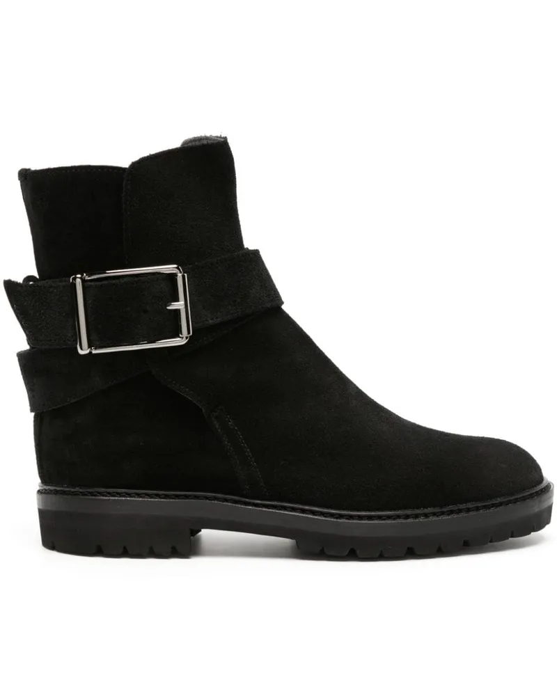 Manolo Blahnik Stiefel aus Wildleder - Schwarz Schwarz