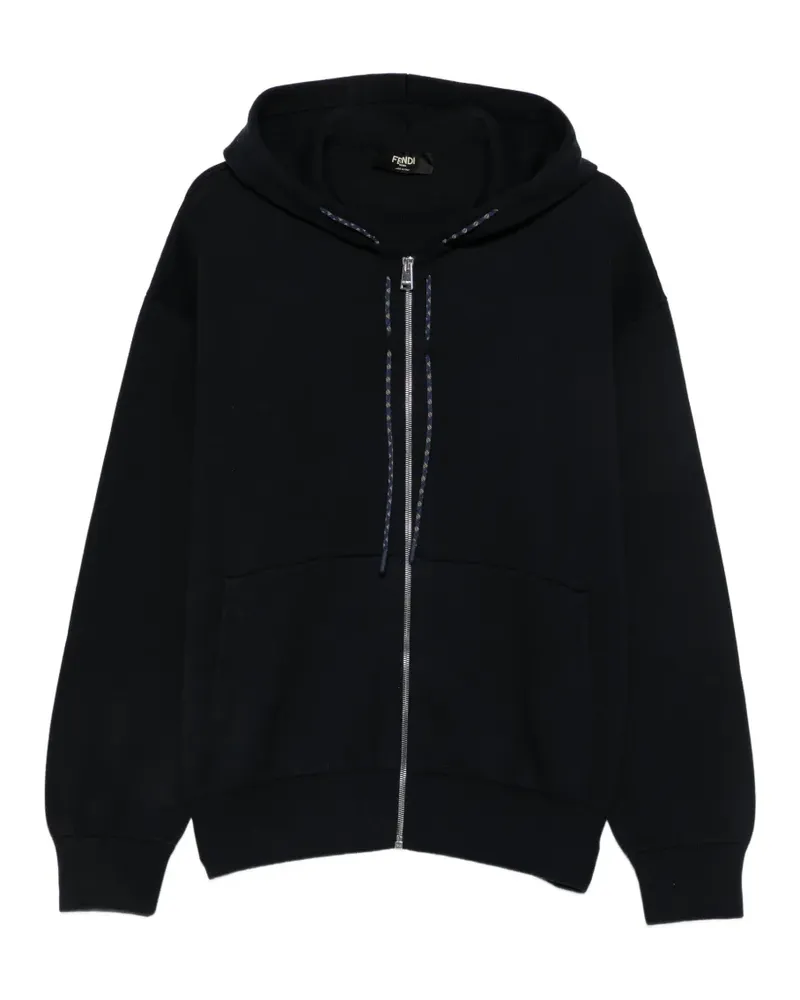 Fendi Kapuzenjacke mit Reißverschluss - Blau Blau