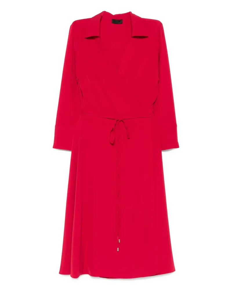 Liu Jo Midikleid mit V-Ausschnitt - Rot Rot