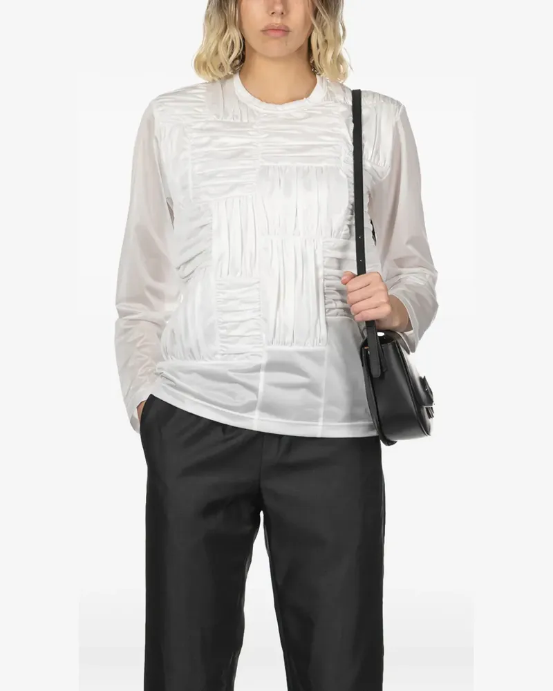 Comme des Garçons crew-neck blouse - Weiß Weiß
