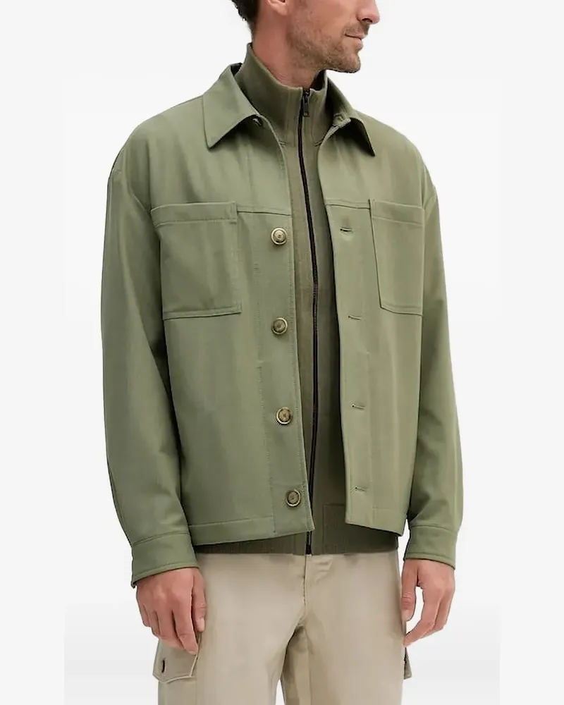 HUGO BOSS Hemdjacke mit Knöpfen - Grün Grün