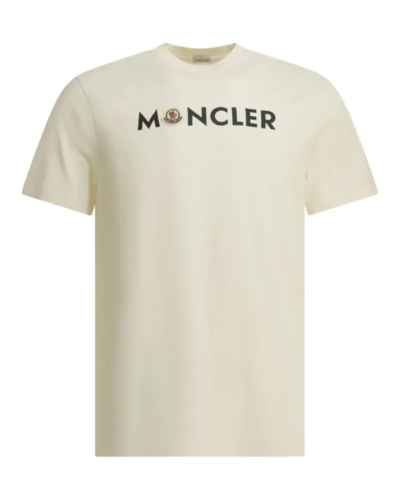 Moncler logo cotton T-shirt - Nude Nude