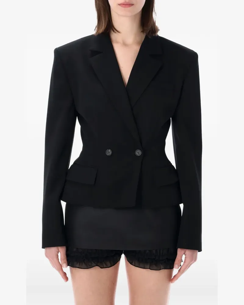 Magda Butrym double-breasted peplum blazer - Schwarz Schwarz