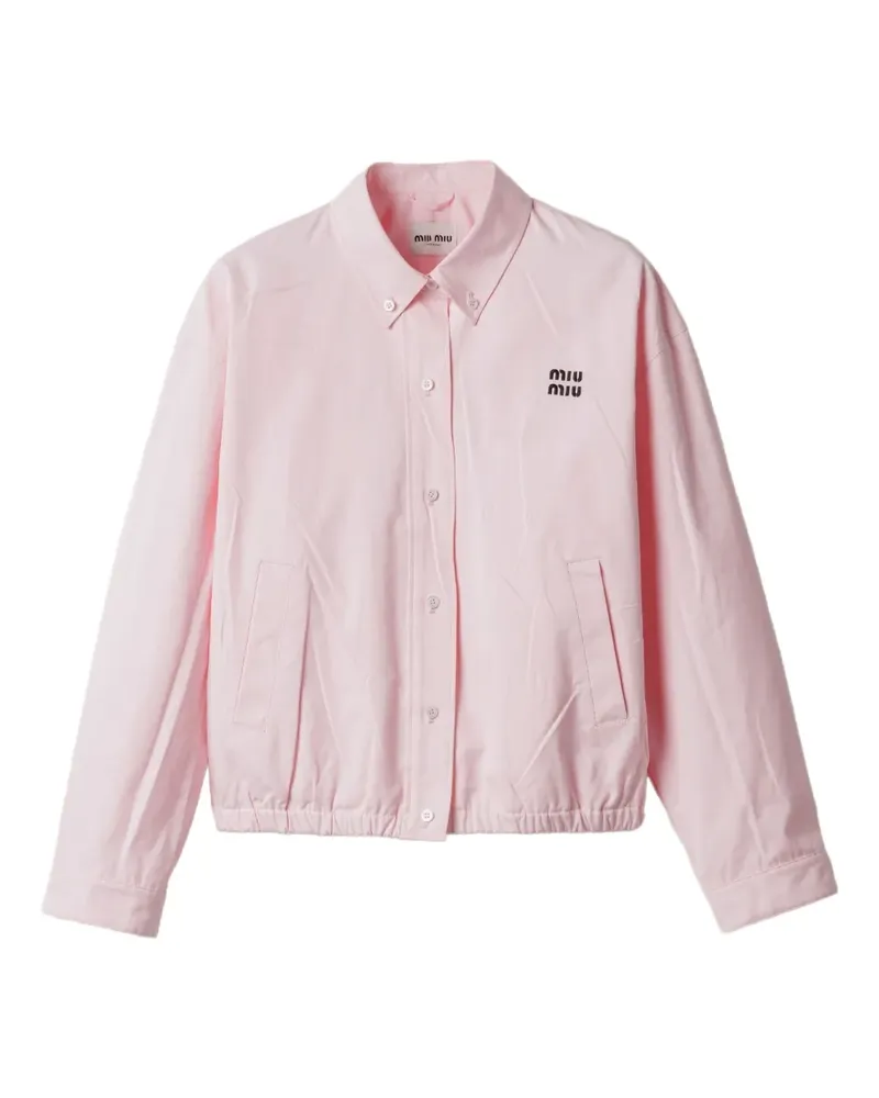 Miu Miu Hemdjacke aus Popeline - Rosa Rosa