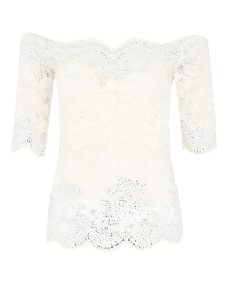 Paco Rabanne Schulterfreies Oberteil mit verziertem Detail - P105 IVORY P105