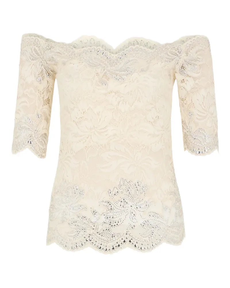 Paco Rabanne Schulterfreies Oberteil mit verziertem Detail - P105 IVORY P105