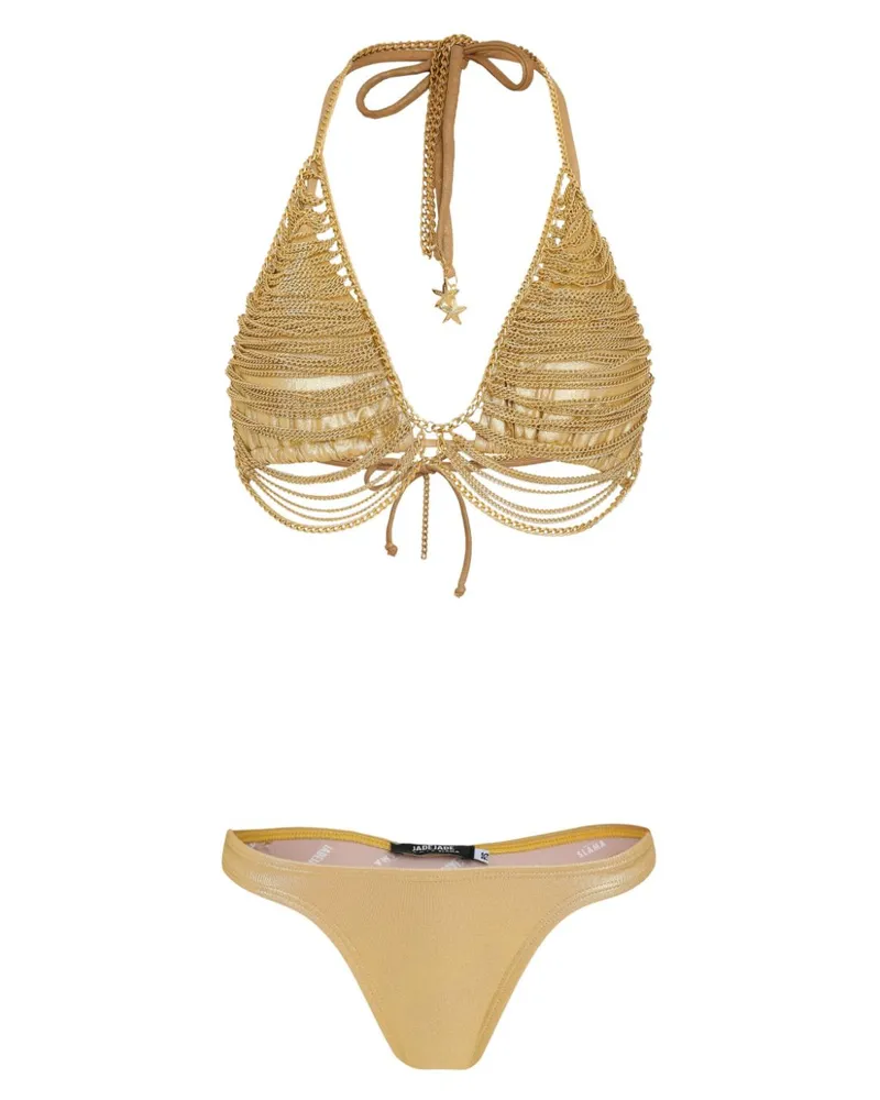 Amir Slama Bikini mit Kettendetail - Gold Gold