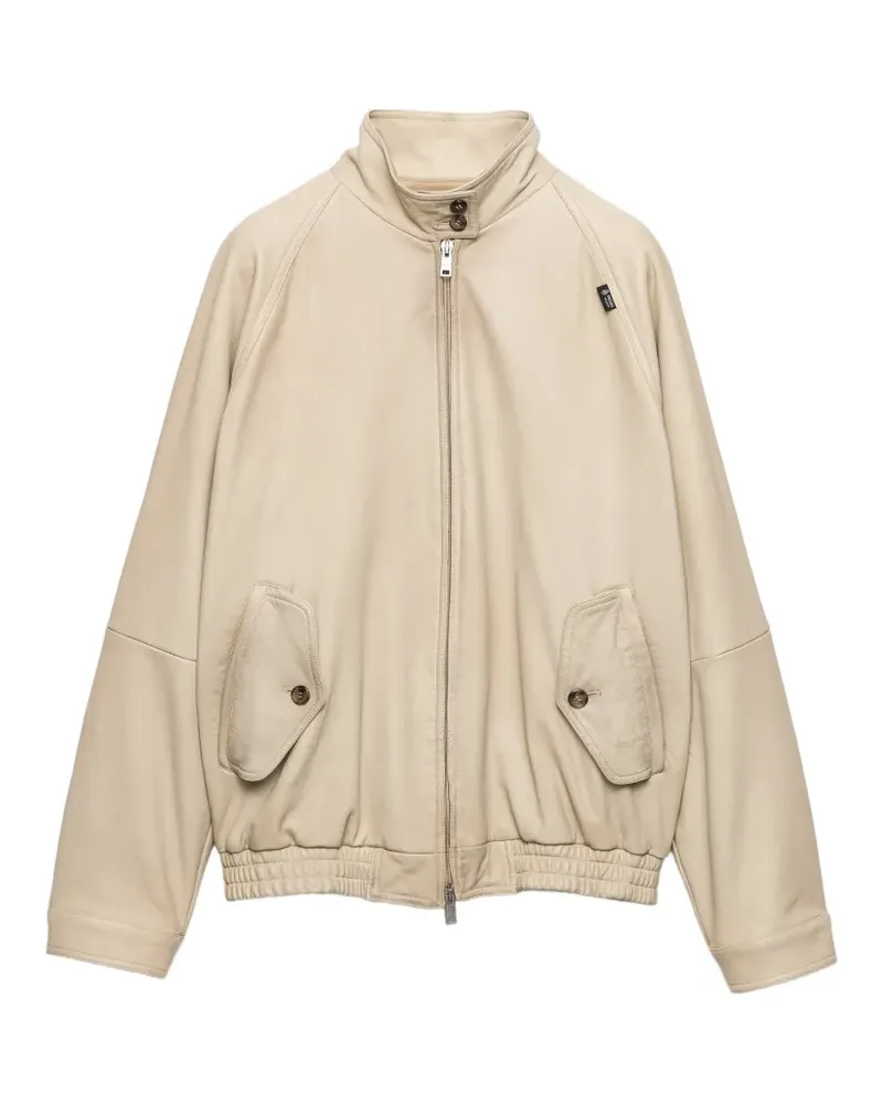 Prada Blousonjacke aus Nappaleder - Nude Nude
