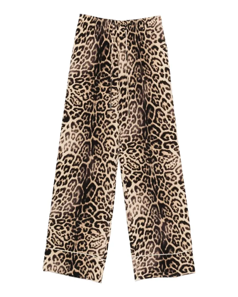 Ermanno Scervino leopard-print trousers - Braun Braun
