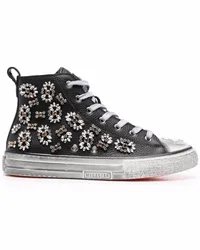 Philipp Plein High-Top-Sneakers mit Kristallen Schwarz