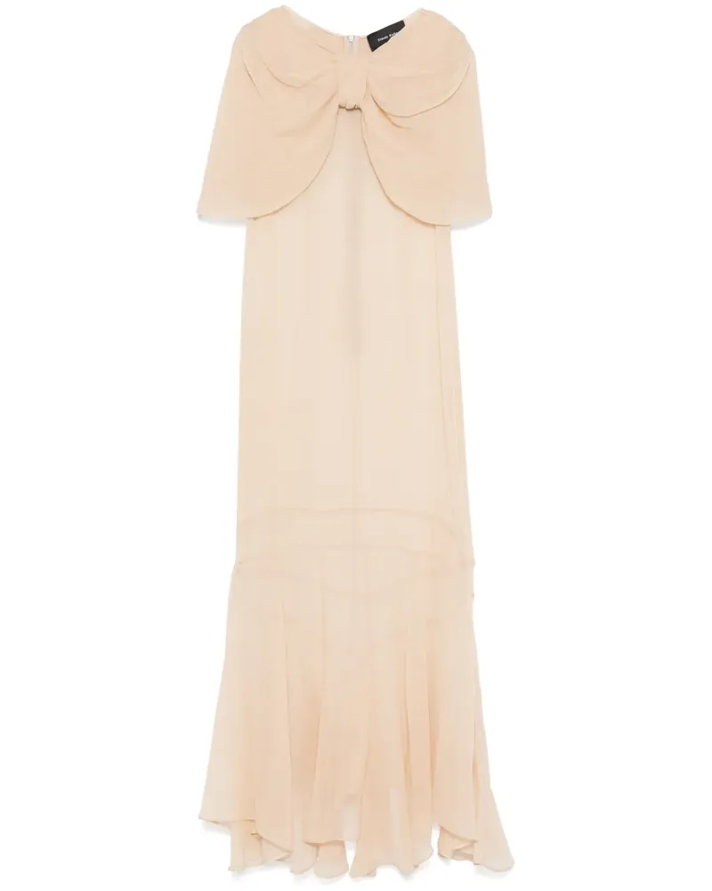 Simone Rocha Sheer-Midikleid mit Schleifendetail - Nude Nude